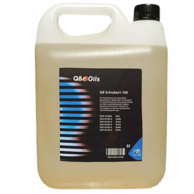 Q8 Schubert 100 VDL Olej Sprężarkowy 5L – Do Kompresorów Tłokowych | Sklep online Galonoleje.pl