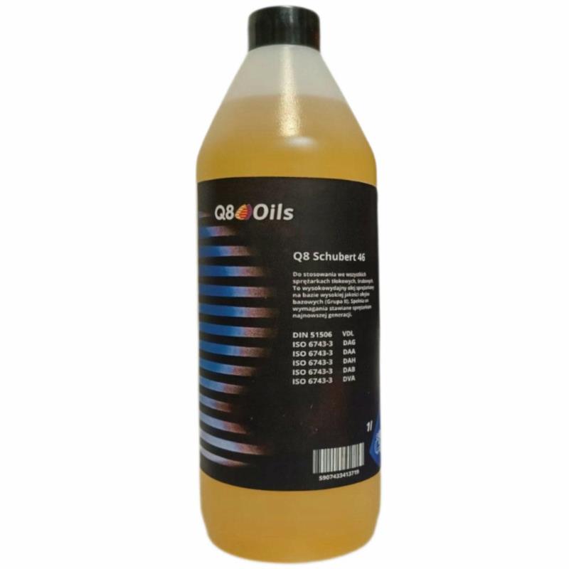 Q8 Schubert 46 VDL Olej Sprężarkowy 1L – Do Kompresorów Śrubowych i Tłokowych | Sklep online Galonoleje.pl