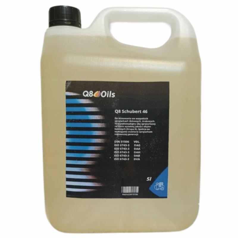 Q8 Schubert 46 VDL Olej Sprężarkowy 5L – Do Kompresorów Śrubowych i Tłokowych | Sklep online Galonoleje.pl