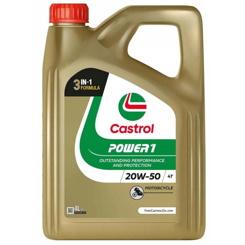CASTROL Power 1 4T 20w50 4L - mineralny olej motocyklowy | Sklep online Galonoleje.pl
