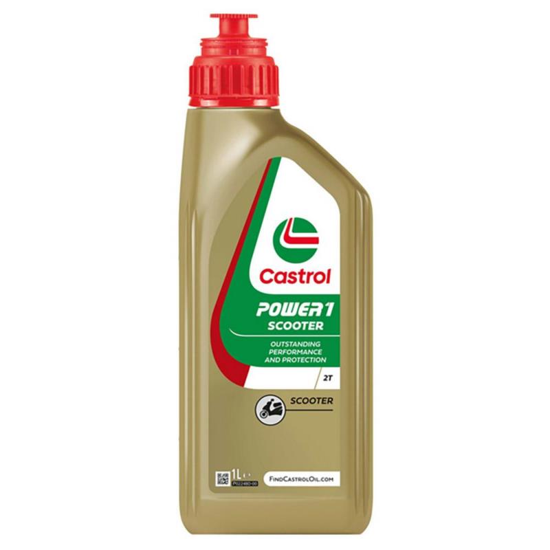 CASTROL Power 1 Scooter 2T 1L - półsyntetyczny motocyklowy olej do mieszanki do dwusuwa skuterów