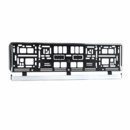 GODMAR Ramka tablicy rejestracyjnej czarna ze srebrnym nadrukiem | Sklep online Galonoleje.pl