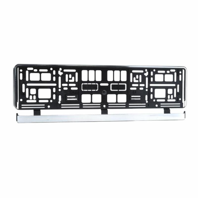 GODMAR Ramka tablicy rejestracyjnej czarna ze srebrnym nadrukiem | Sklep online Galonoleje.pl