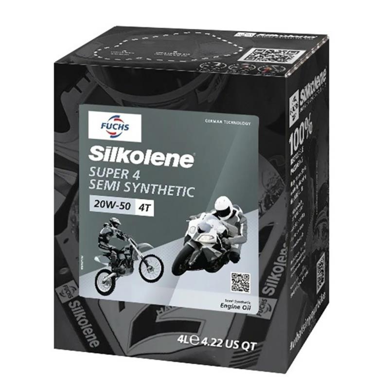 FUCHS Silkolene Super 4 20w50 4L - olej motocyklowy półsyntetyczny | Sklep online Galonoleje.pl