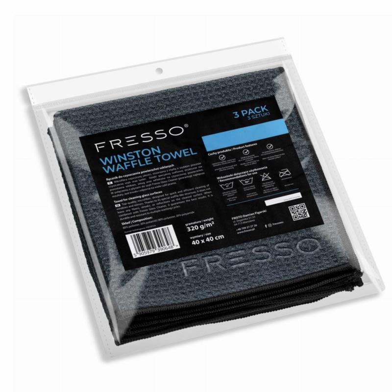 FRESSO Winston Waffle Towel - waflowa mikrofibra do szyb 320 g/m2 zestaw 3 szt. | Sklep online Galonoleje.pl