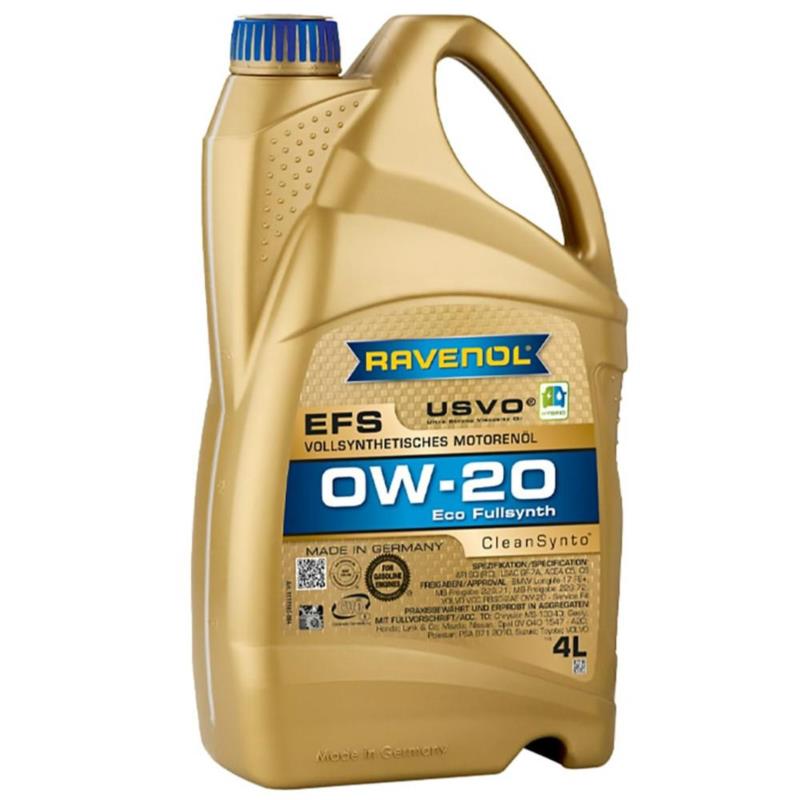 RAVENOL EFS 0W20 Eco Fullsynth USVO 4L - syntetyczny olej silnikowy | Sklep online Galonoleje.pl