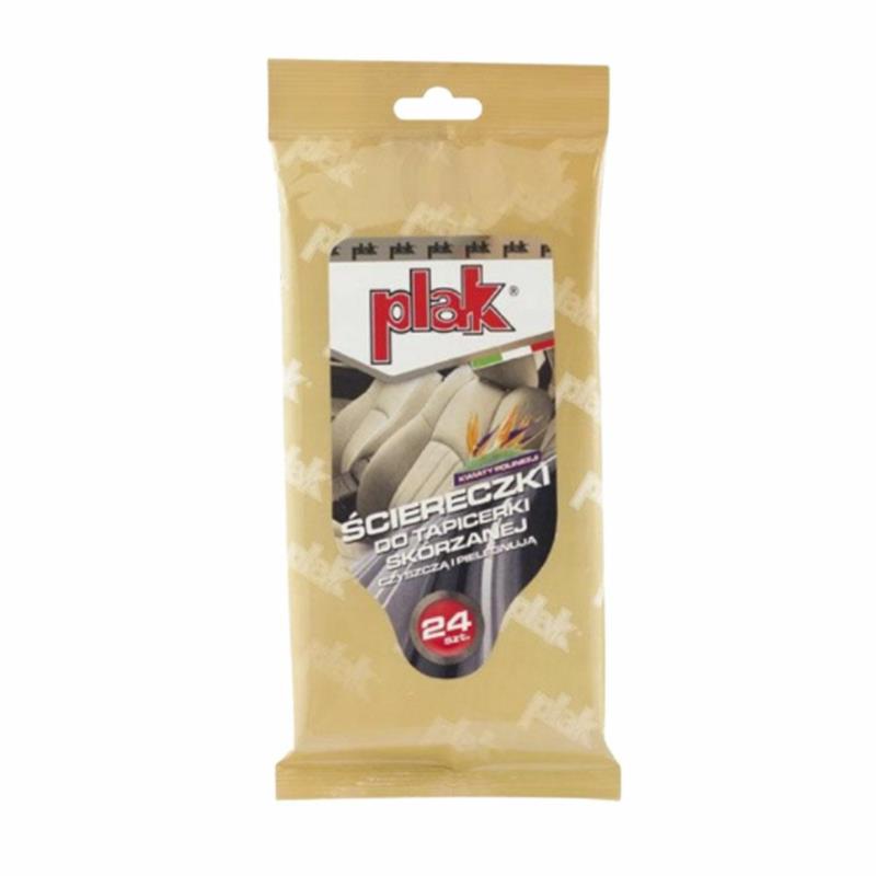 PLAK Nawilżane ściereczki do czyszczenia i pielęgnacji tapicerki skórzanej 24 szt. | Sklep online Galonoleje.pl