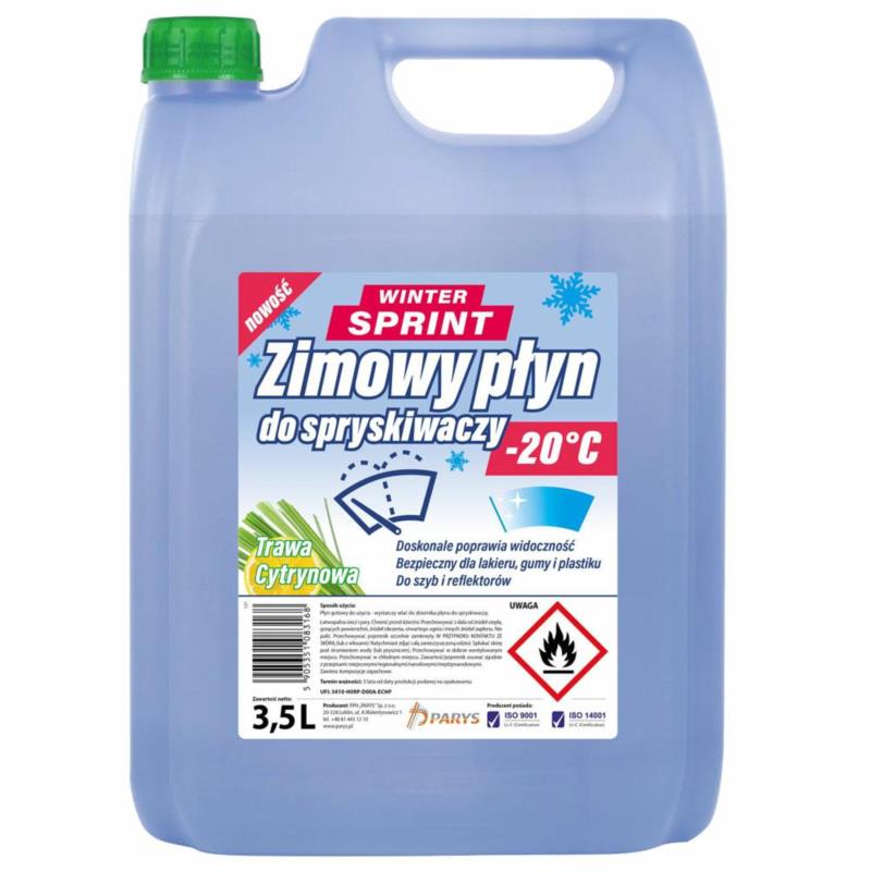 PLAK Płyn zimowy Winter Sprint 5L - trawa cytrynowa (etanol) zimowy płyn do spryskiwaczy | Sklep online Galonoleje.pl