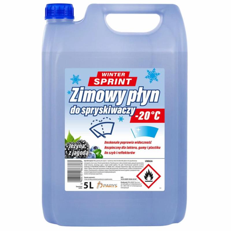 PLAK Winter Sprint Zimowy płyn do spryskiwaczy -20°C jeżyna z jagodą 5L