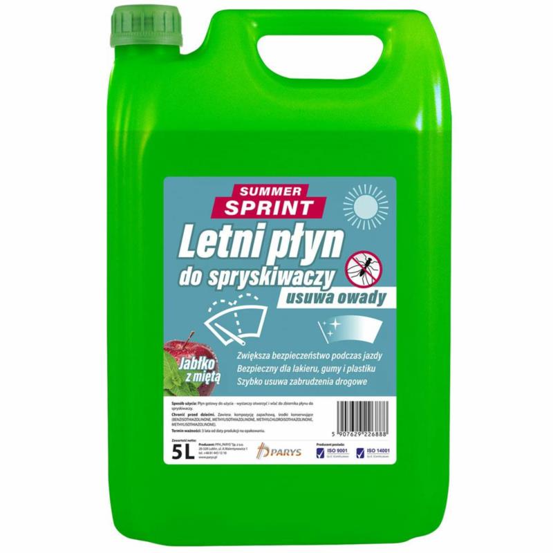 PLAK Summer Sprint Letni płyn do spryskiwaczy - jabłko i mięta 5L | Sklep online Galonoleje.pl