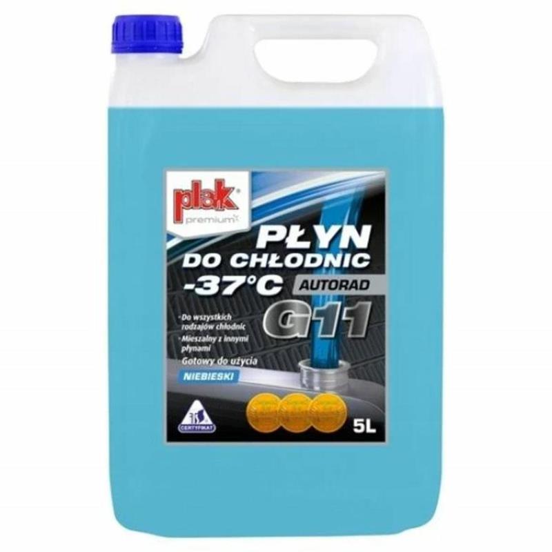PLAK Płyn do chłodnic G11 niebieski -37°C 5L