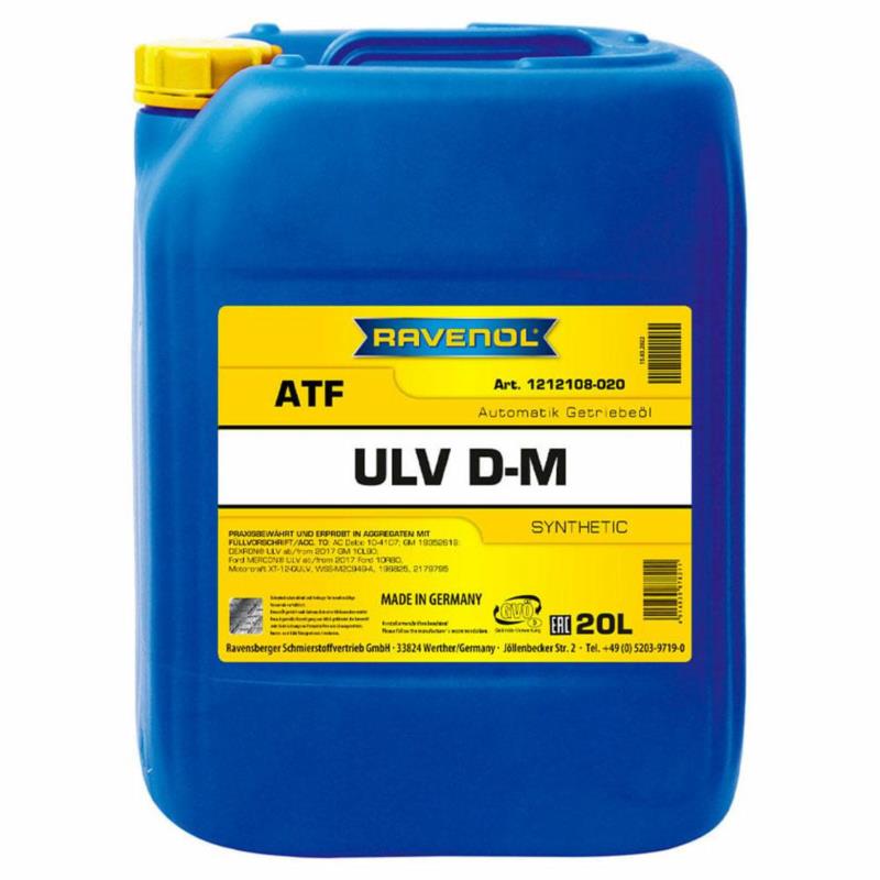 RAVENOL ATF ULV D-M 20L - olej przekładniowy do skrzyni biegów automatycznej | Sklep online Galonoleje.pl