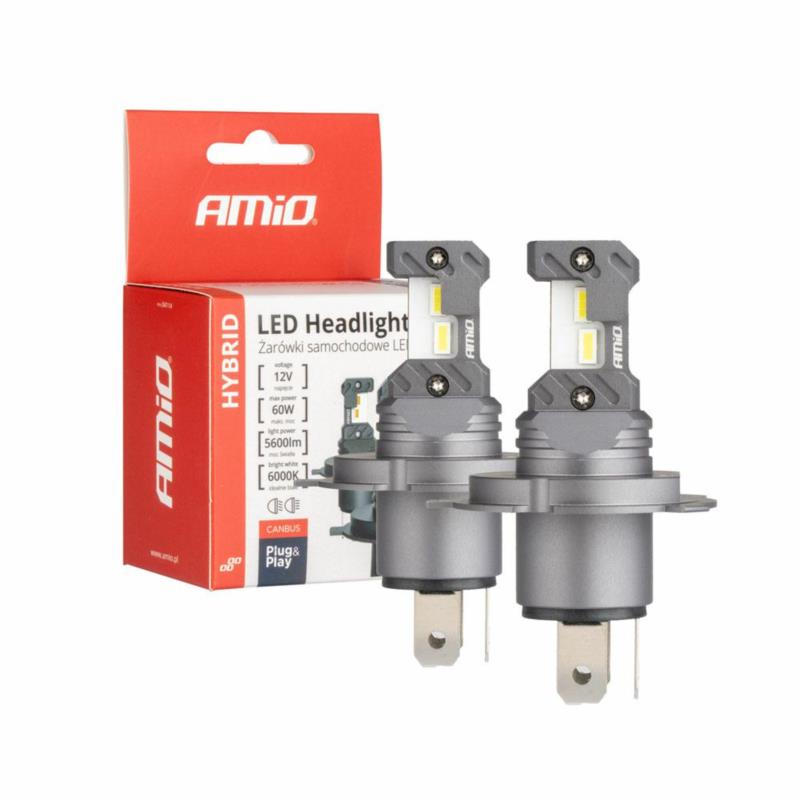 AMIO Żarówki samochodowe LED Hybrid H4 H19 6000K 60W Canbus (AMIO-04114) | Sklep online Galonoleje.pl