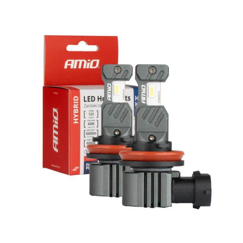 AMIO Żarówki samochodowe LED Hybrid H8 H9 H11 H16 6000K 60W Canbus (AMIO-04116) | Sklep online Galonoleje.pl