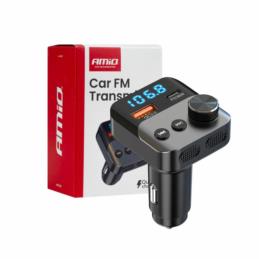 AMIO Transmiter samochodowy FM Bluetooth USB-C USB-A 12V 24V (AMIO-04647)