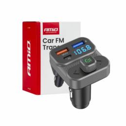AMIO Transmiter samochodowy FM Bluetooth 2xUSB-A 1xUSB-C 12V 24V (AMIO-04649) | Sklep online Galonoleje.pl