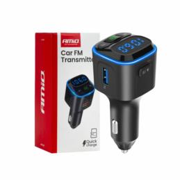 AMIO Transmiter samochodowy FM Bluetooth microSD 2xUSB-C USB-A 12V 24V (AMIO-04651) | Sklep online Galonoleje.pl