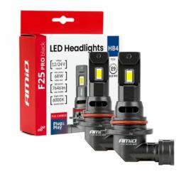 AMIO Żarówki samochodowe LED F25 PRO BLACK FULL CANBUS HB4 68W 12/24V - komplet 2 szt. | Sklep online Galonoleje.pl