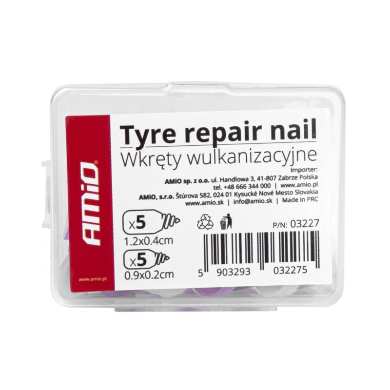 AMIO Wkręty wulkanizacyjne zestaw naprawczy do opon 10 szt. | Sklep online Galonoleje.pl