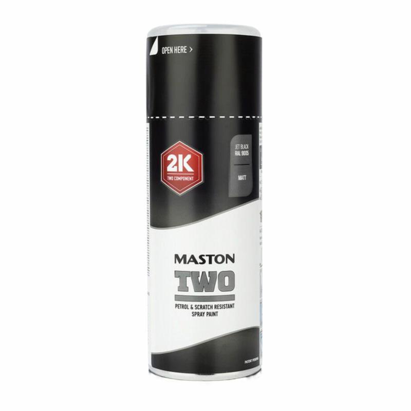 MASTON TWO 2K Jet Black 400ml czarny mat - lakier dwuskładnikowy | Sklep online Galonoleje.pl