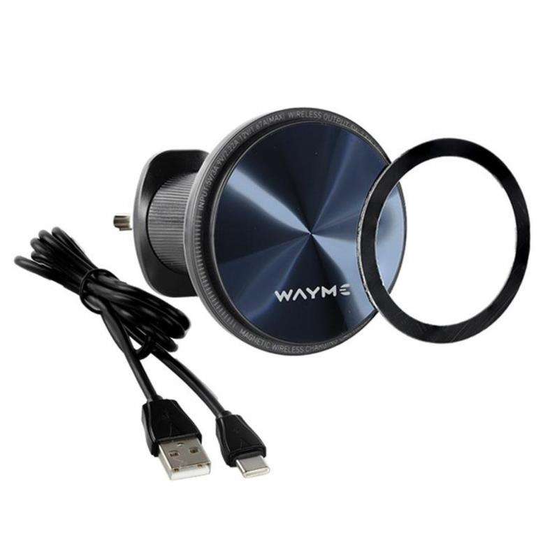 WAYME Uchwyt magnetyczny na wlot powietrza z ładowarką indukcyjną 15W + kabel USB  USB-C 100cm