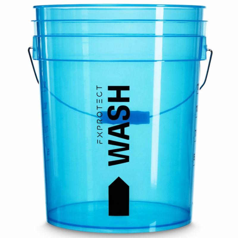 FX PROTECT Wash Bucket WASH Blue 20L - niebieskie wiadro z miarką do mycia auta | Sklep online Galonoleje.pl