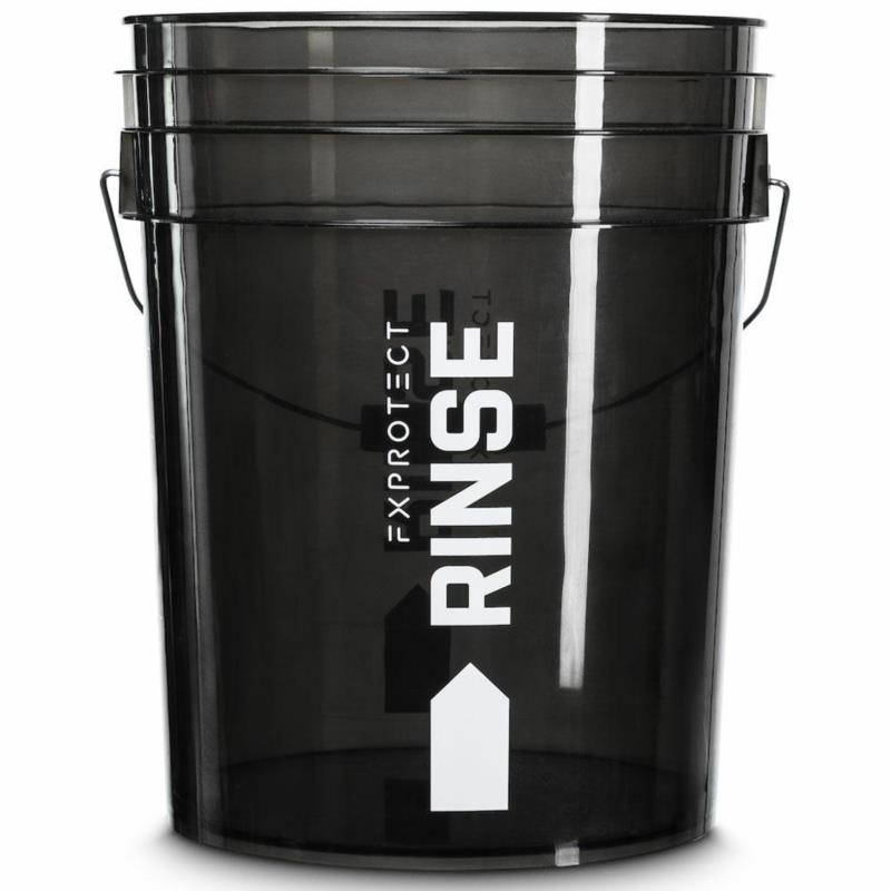 FX PROTECT Wash Bucket RINSE Black 20L - czarne wiadro z miarką do mycia auta | Sklep online Galonoleje.pl