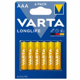 VARTA Baterie alkaliczne AAA LR03 Longlife Yellow 6 szt. blister | Sklep online Galonoleje.pl