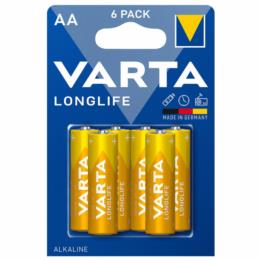 VARTA Bateria alkaliczna LR6 AA Longlife Yellow - blister 6 szt. | Sklep online Galonoleje.pl
