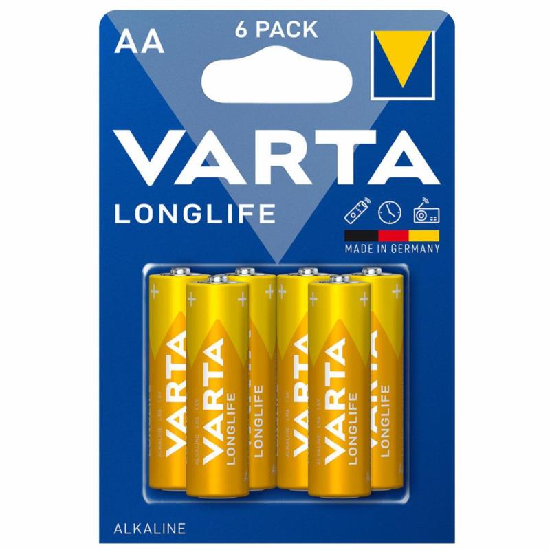 VARTA Bateria alkaliczna LR6 AA Longlife Yellow - blister 6 szt. | Sklep online Galonoleje.pl