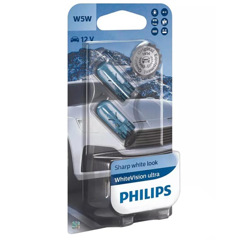 PHILIPS WhiteVision Ultra W5W - 12V-5W - 2szt. blister - 12961WVUB2 | Sklep online Galonoleje.pl