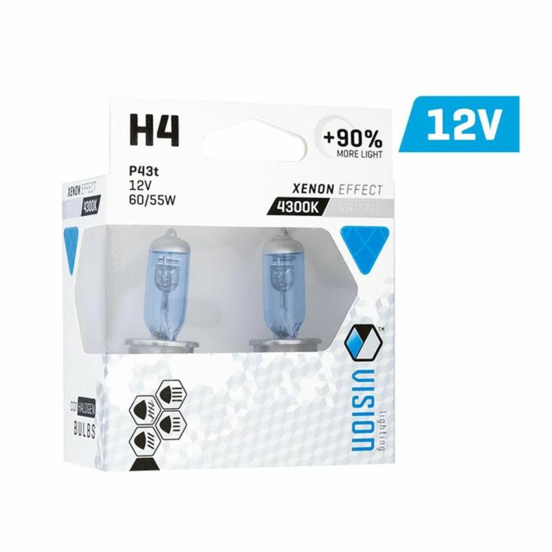 VISION Arctic White H4 12V 60/55W +90% 4300K - żarówki samochodowe 2 szt. | Sklep online Galonoleje.pl