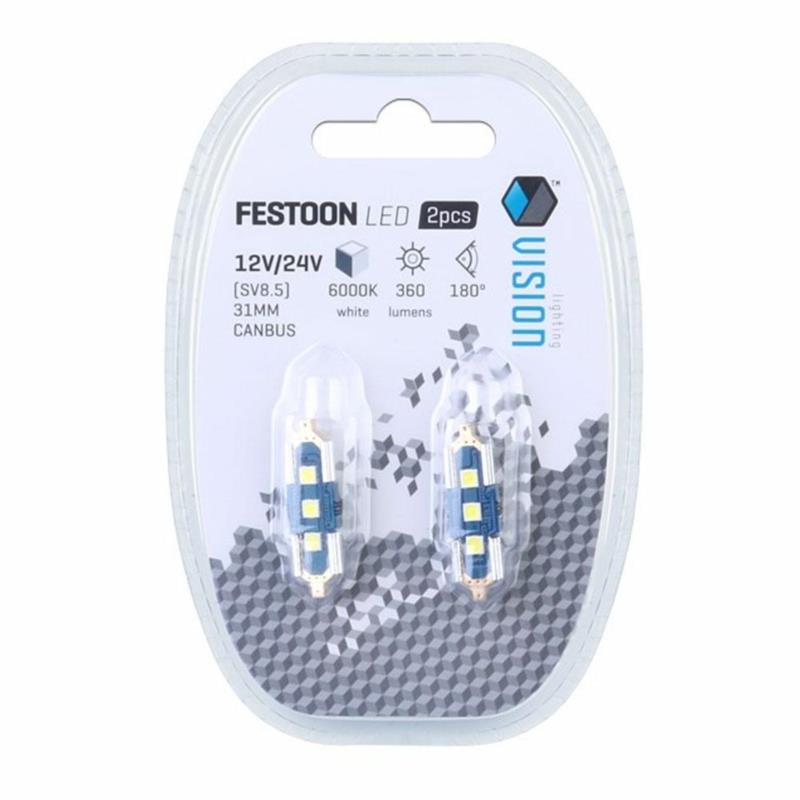 VISION Festoon SV8.5 31mm 12/24V CANBUS - żarówki rurkowe LED 2 szt. | Sklep online Galonoleje.pl