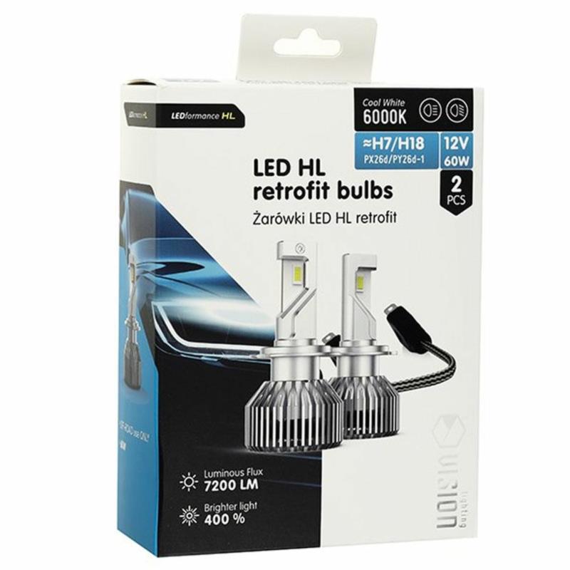 VISION LED retrofit H7/H18 HL 12V 60W 7200lm 6000K CANBUS - żarówki 2 szt. | Sklep online Galonoleje.pl