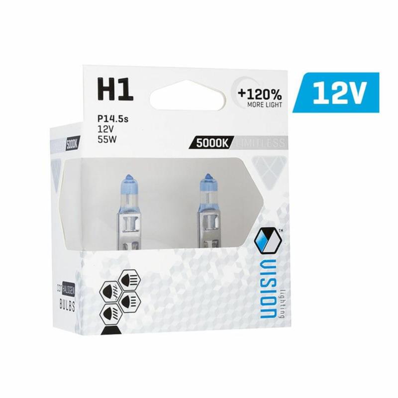 VISION Limitless White H1 12V 55W +120% 5000K - żarówki samochodowe 2 szt. | Sklep online Galonoleje.pl