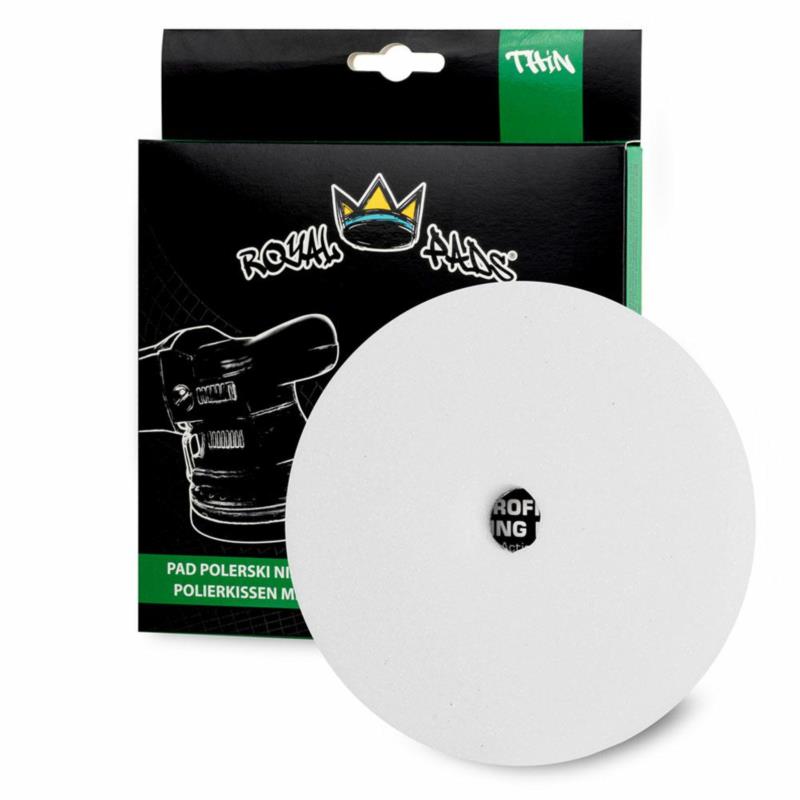 ROYAL PADS THIN Hard Pad White 150mm - twarda gąbka polerska niskoprofilowa DA