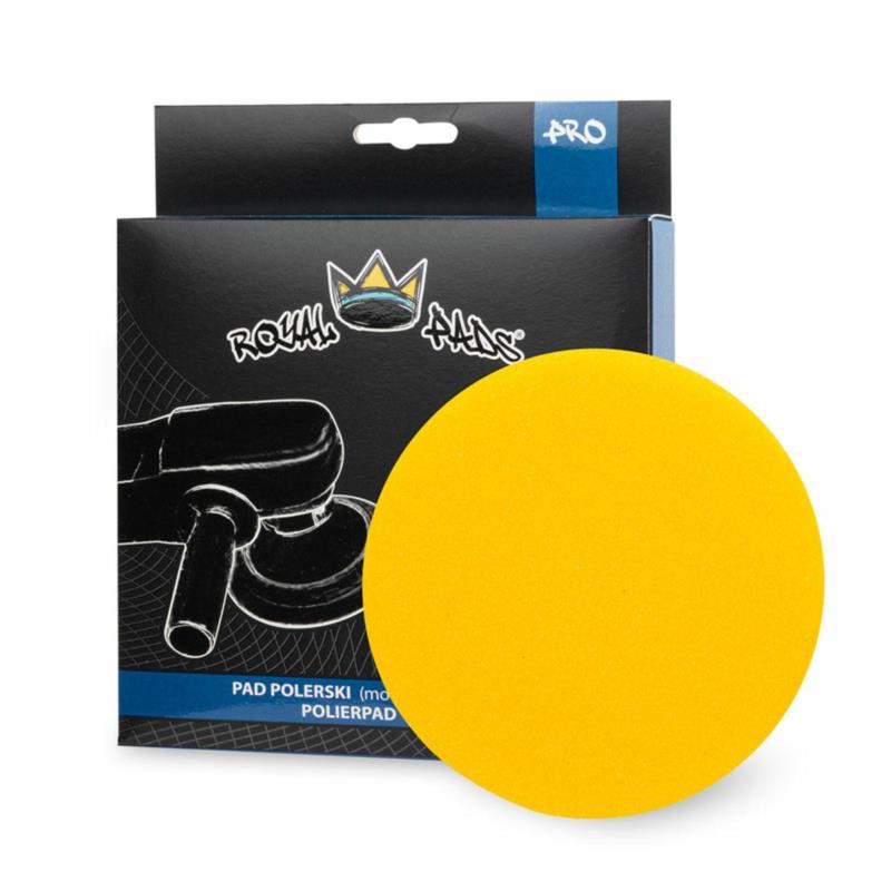 Royal Pads PRO Medium Pad Yellow 130mm - średnio twarda gąbka polerska | Sklep online Galonoleje.pl