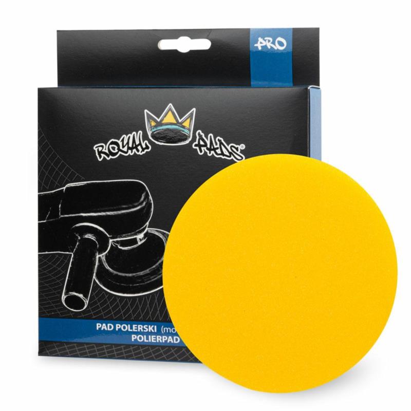 Royal Pads PRO Medium Pad Yellow 150mm - średnio twarda gąbka polerska | Sklep online Galonoleje.pl