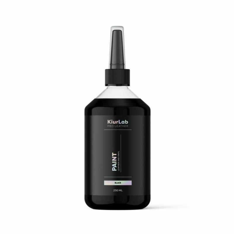 KiurLab PRO LEATHER Leather And Vinyl Paint Black 250 ml - czarna farba do renowacji skóry i winylu