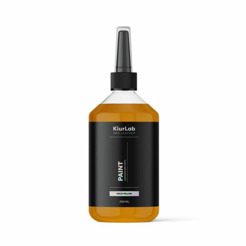 KiurLab PRO LEATHER Leather And Vinyl Paint Gold-Yellow 250 ml - złocisto-żółta farba do renowacji skóry i winylu