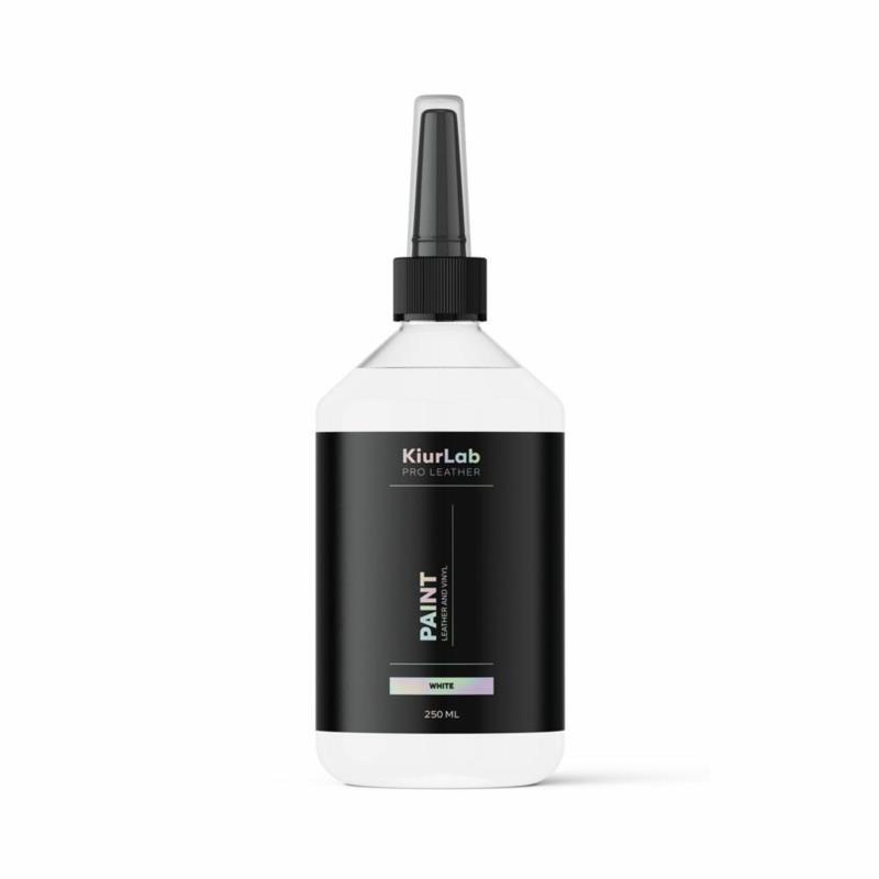 KiurLab PRO LEATHER Leather and Vinyl Paint White 250ml - biała farba do renowacji skóry i winylu