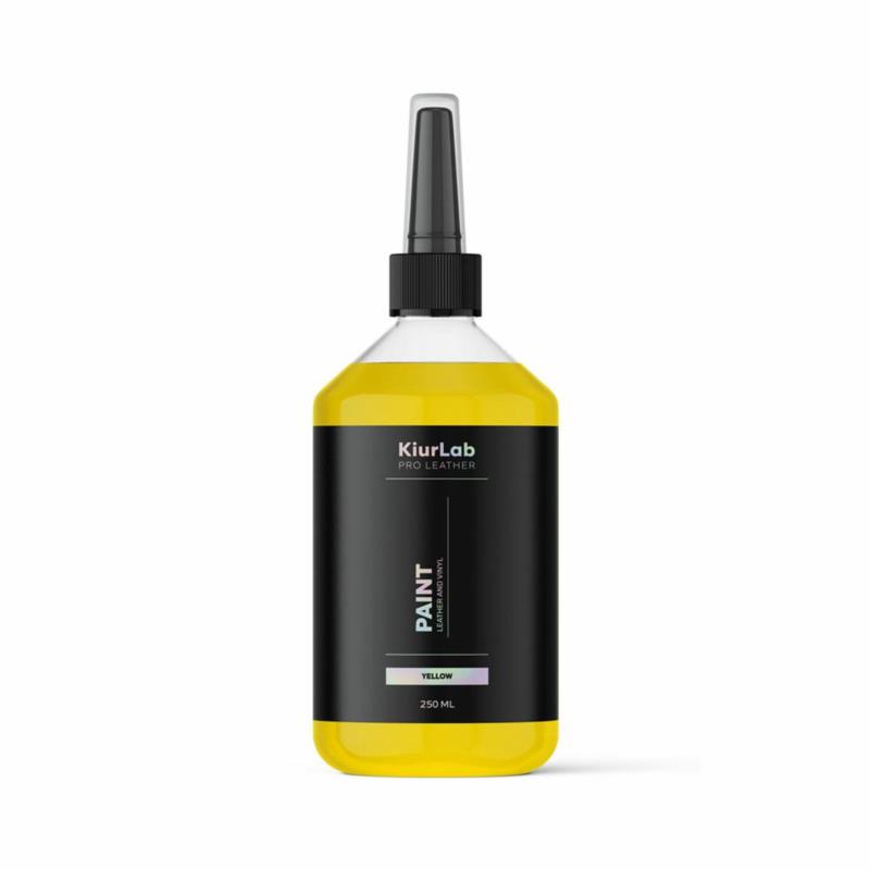 KiurLab PRO LEATHER Leather and Vinyl Paint Yellow 250ml - farba do renowacji skóry i winylu | Sklep online Galonoleje.pl