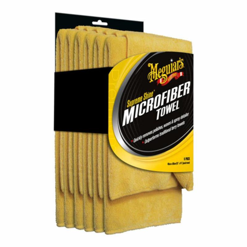 MEGUIARS Supreme Shine Microfiber Towels – Zestaw 6 szt. (60x40cm) | Sklep online Galonoleje.pl