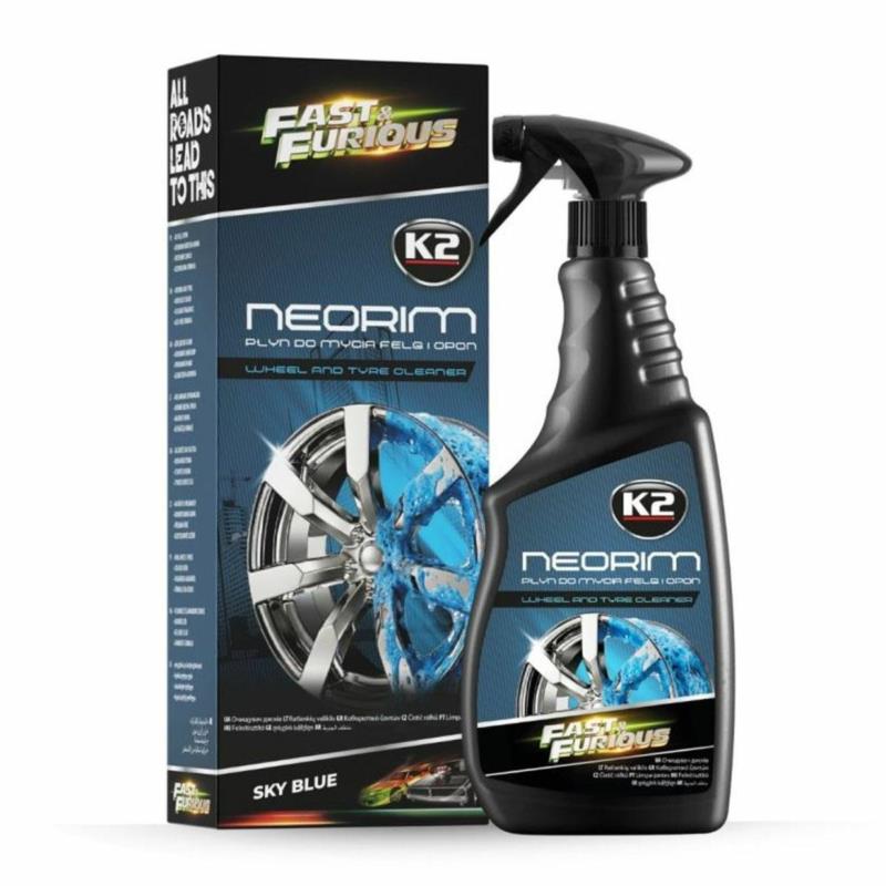 K2 Fast Furious Neorim 700ml - neonowy płyn do mycia felg i opon | Sklep online Galonoleje.pl