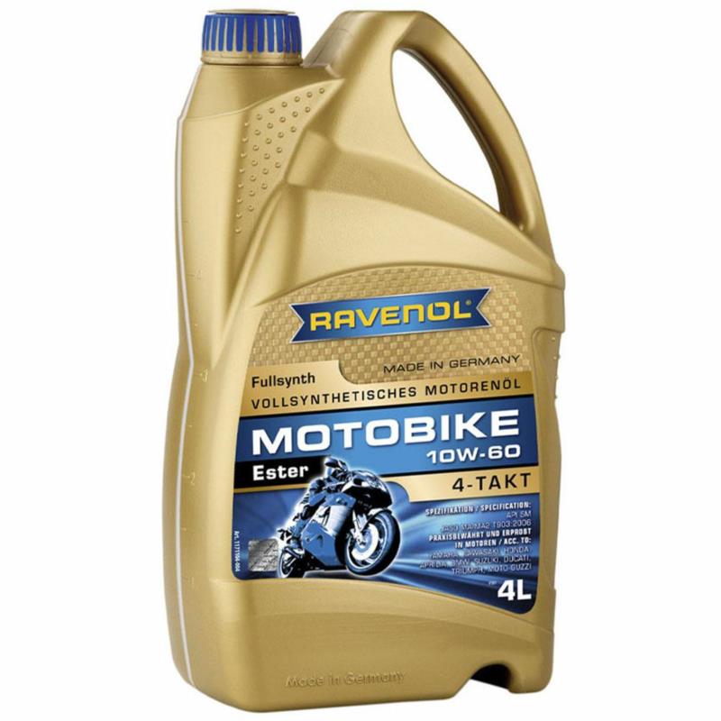 RAVENOL Motobike 4T Ester 10W60 4L - syntetyczny olej motocyklowy | Sklep online Galonoleje.pl