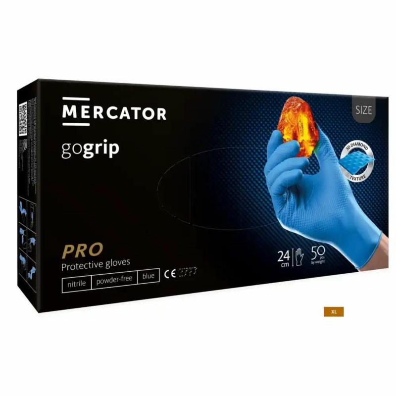 MERCATOR gogrip Blue (XL) - grube rękawice nitrylowe warsztatowe 50 szt. | Sklep online Galonoleje.pl