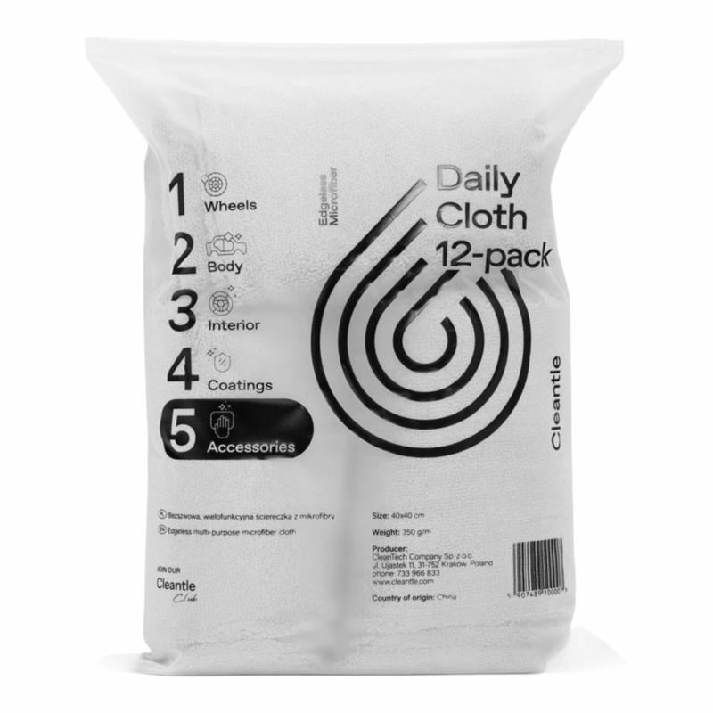 CLEANTLE Daily Cloth 350 gsm 40x40 12pak -  Mikrofibra bezszwowa | Sklep online Galonoleje.pl
