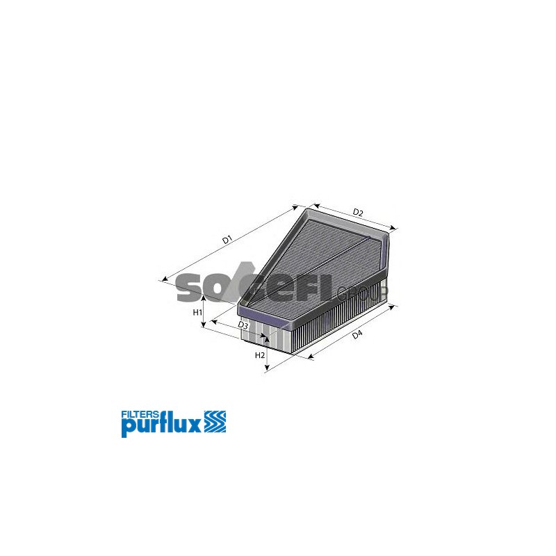 PURFLUX FILTR POWIETRZA A1400