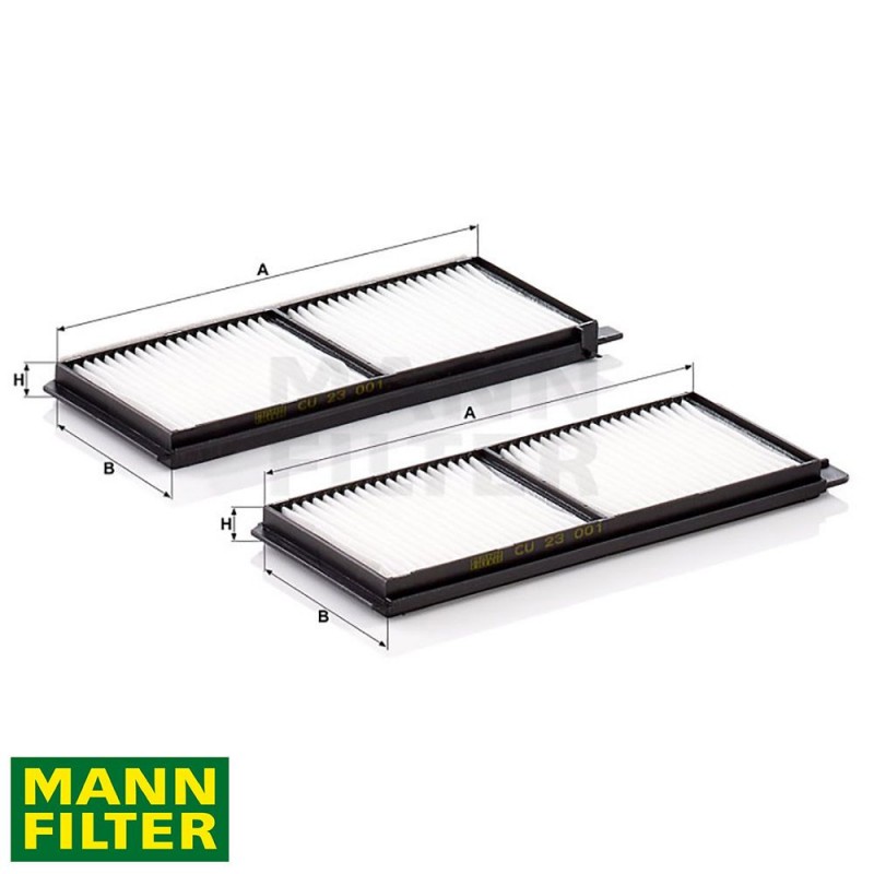 MANN FILTR KABINOWY CU 23 001-2 MANN FILTR KABINOWY CU 23 001-2