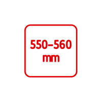 550mm - 560mm